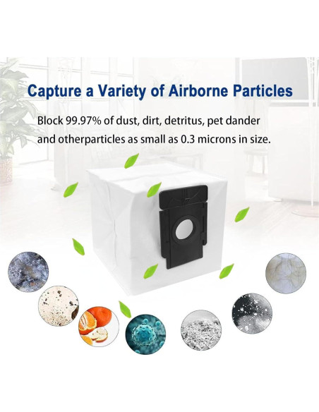 Bolsas de Polvo de Reemplazo Jpbaisqic para Aspiradora Verefa L11 Pro - 9 Piezas