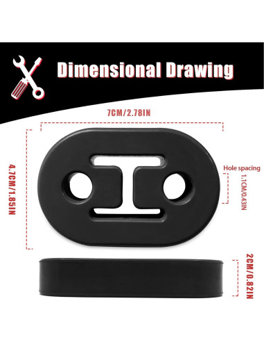 Soporte de Aislante de Goma Vrasly para Escape - Negro