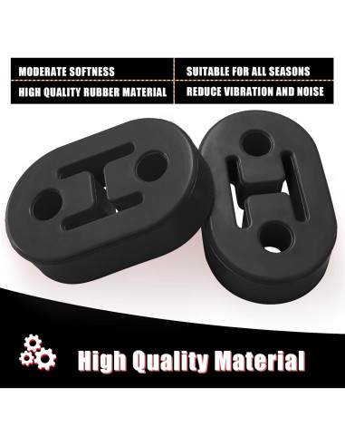 Soporte de Aislante de Goma Vrasly para Escape - Negro