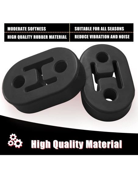 Soporte de Aislante de Goma Vrasly para Escape - Negro