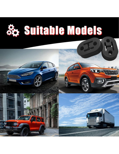 Soporte de Aislante de Goma Vrasly para Escape - Negro