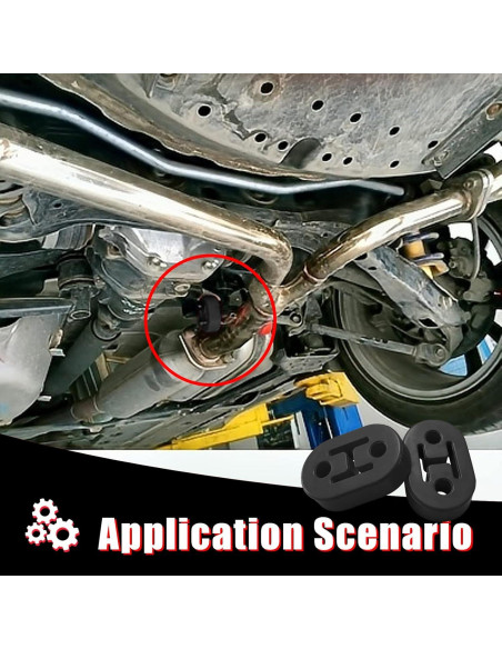 Soporte de Aislante de Goma Vrasly para Escape - Negro