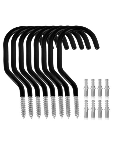 Ganchos para Bicicleta GURADESIGN 8 Piezas Alta Resistencia 15.24 cm