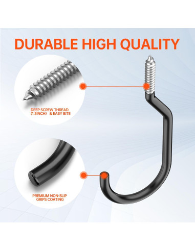 Ganchos para Bicicleta GURADESIGN 8 Piezas Alta Resistencia 15.24 cm