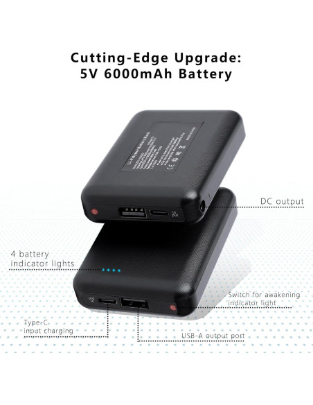 Guantes Calentados HLTWCLO 6000mAh Impermeables Táctiles