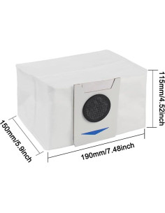 12 Bolsas de Polvo HACOBEST para Ecovacs Deebot T20/X1/T10 2