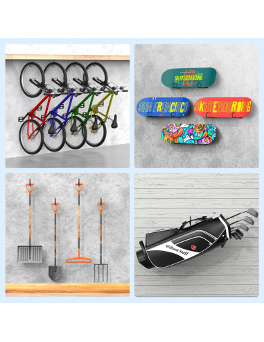 Ganchos para Bicicleta GURADESIGN 8 Piezas Alta Resistencia 15.24 cm