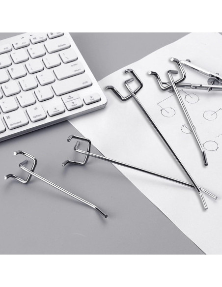 120 Ganchos de Acero Inoxidable para Tablero Perforado Aiofaervy