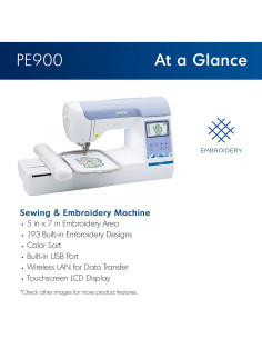 Máquina de Bordar Brother PE900 con WLAN, 5" x 7" 2
