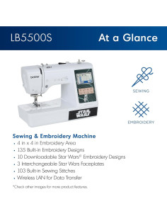 Máquina de Coser y Bordar Brother LB5500S Star Wars 2-en-1 2