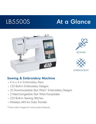 Máquina de Coser y Bordar Brother LB5500S Star Wars 2-en-1