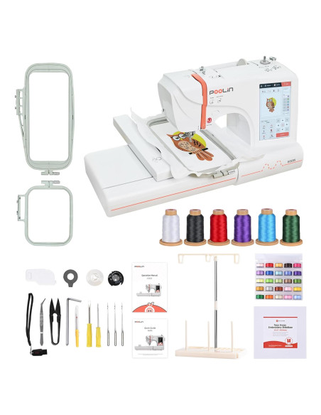 Máquina de Bordar Poolin EOC05 Computarizada 4x23.5cm LCD