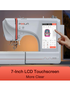 Máquina de Bordar Poolin EOC05 Computarizada 4x23.5cm LCD 2