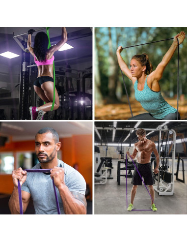 Bandas de Asistencia para Dominadas TheFitLife - Resistencia 4 Niveles