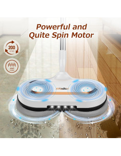 Mopa Eléctrica AlfaBot S2 Inalámbrica 400ML 60 Minutos 2