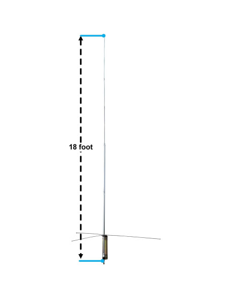 Antena Base CB FMUSER CB100 5.49m Omnidireccional Exterior