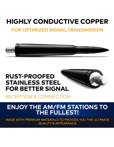 Antena de Estilo Bala TN TrunkNets para Ford F150 2009-2024