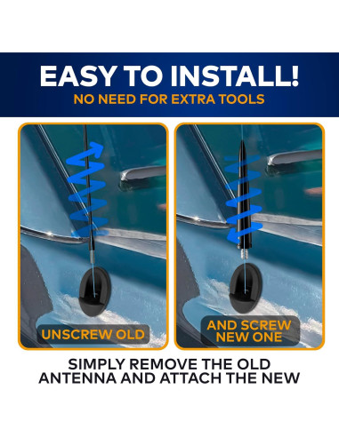 Antena de Estilo Bala TN TrunkNets para Ford F150 2009-2024