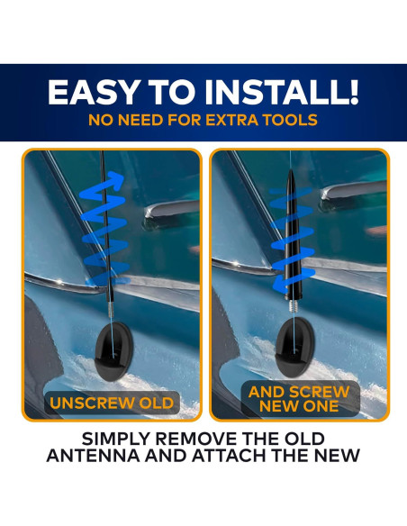 Antena de Estilo Bala TN TrunkNets para Ford F150 2009-2024