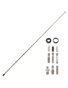 Antena Cónica Votex 78.74 cm Negra - Acero Resorte y Cancelación de Ruido