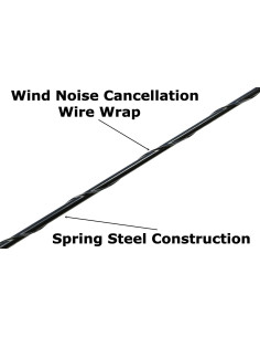 Antena Cónica Votex 78.74 cm Negra - Acero Resorte y Cancelación de Ruido 2