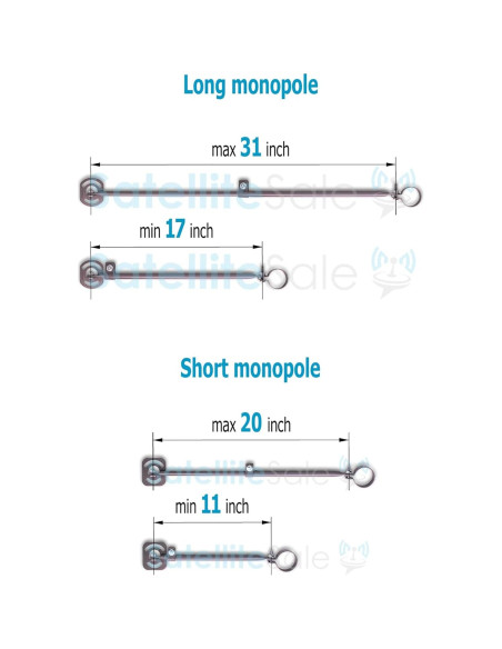 Soporte Universal SatelliteSale 2 Brazos Ajustables 48.3 cm y 83.8 cm