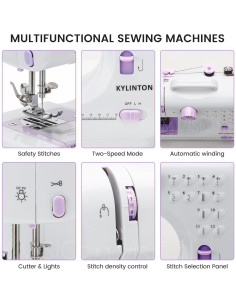 Máquina de Coser Portátil Sea Punk 505 con 12 Puntadas 2