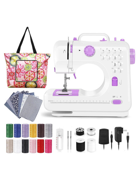 Máquina de Coser Eléctrica Dechow 505A para Principiantes, 12 Puntadas