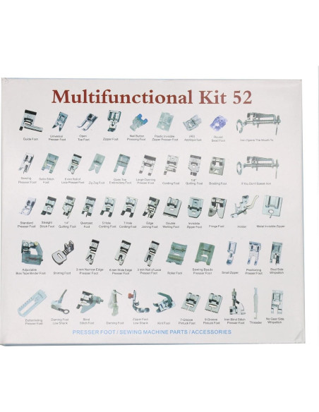 Juego de 52 Piezas de Patas de Prensatelas STORMSHOPPING