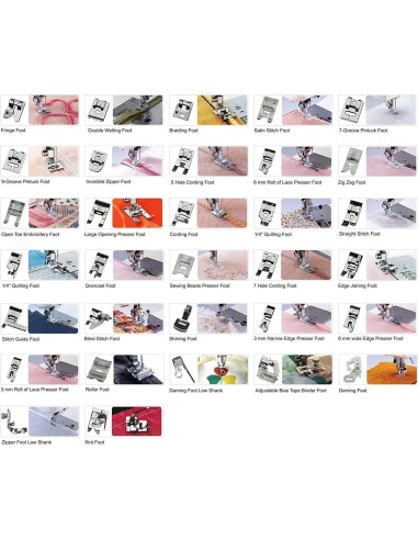 Juego de 52 Piezas de Patas de Prensatelas STORMSHOPPING