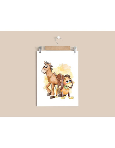 Set de 6 Impresiones en Acuarela Toy Story 20x25 cm