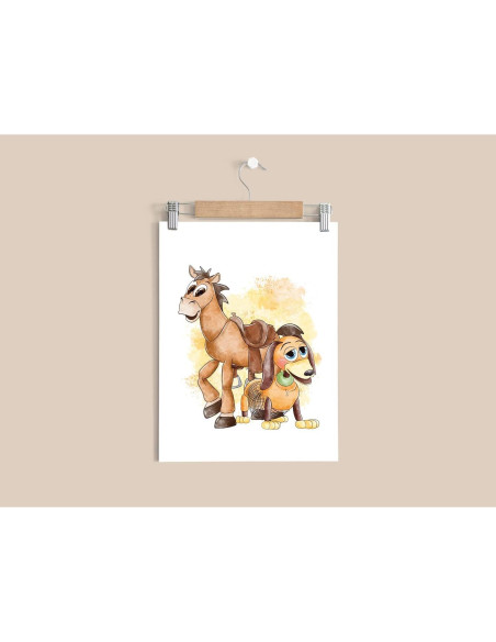 Set de 6 Impresiones en Acuarela Toy Story 20x25 cm