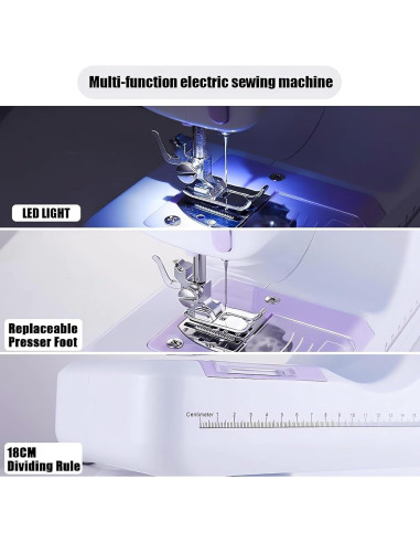 Máquina de Coser Mini DF5695F 12 Puntadas Portátil 1.81 kg