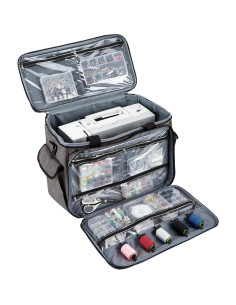 Funda para Máquina de Coser HOMEST Gris con Bolsillos 40.6x20.3x30.5cm 2