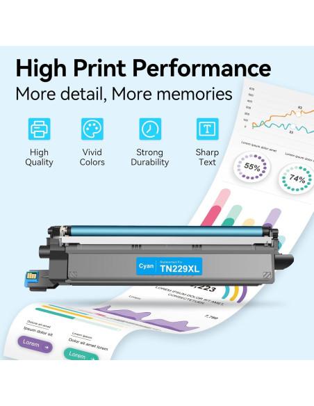 Toner Lemero Uexpect TN229XL Compatible Brother 5 Pack