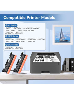 Cartucho de Tóner MYTONER TN830XL Negro Alto Rendimiento 2Pack 2