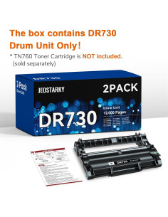 Unidad de Tambor DR730 Jeostarky - 2 Unidades, Compatible Brother 2