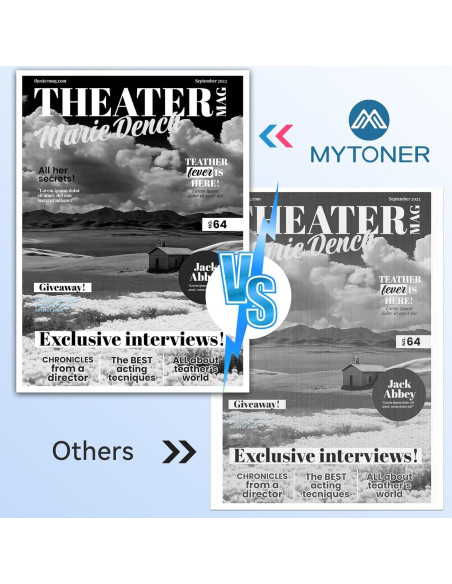 Cartucho de Tóner MYTONER TN830XL Negro Alto Rendimiento 2Pack