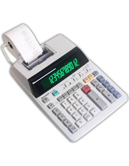 Calculadora de Impresión de Tinta Sharp EL-1801V, Pantalla 12 Dígitos