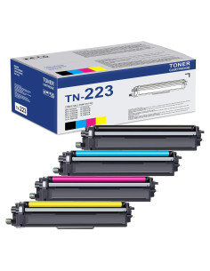 Paquete de Tóner TN-223 para Brother - 4 Cartuchos (Negro, Cian, Magenta, Amarillo)