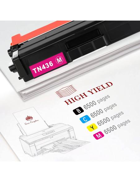 Cartucho de Tóner Alto Rendimiento Toner Kingdom TN436 TN433 para Brother