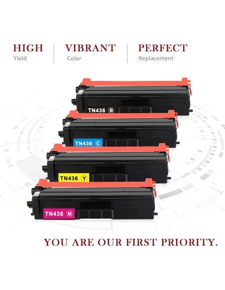 Cartucho de Tóner Alto Rendimiento Toner Kingdom TN436 TN433 para Brother