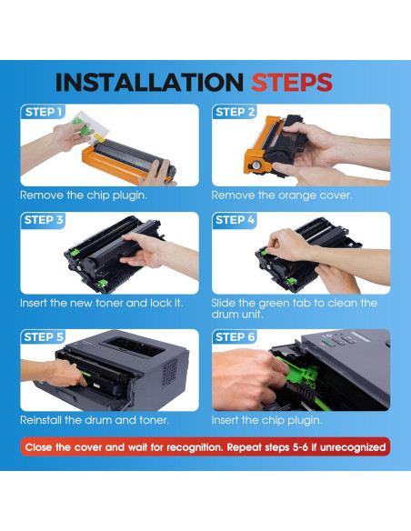 Cartucho de Tóner SUDLTO TN830 - 2 Pack, Negro, 1200 Páginas