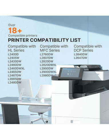 Cartucho de tóner E-Z Ink TN830XL Negro para Brother - 4 Unidades