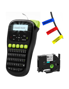 Etiquetadora Portátil EazeID H1100 Negra 12mm para Oficina y Hogar