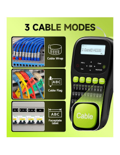 Etiquetadora Portátil EazeID H1100 Negra 12mm para Oficina y Hogar 2