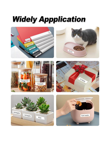 Paquete de 7 Cintas de Etiqueta Esser TZe-231 12mm Negro sobre Blanco