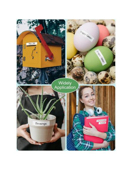 Paquete de 7 Cintas de Etiqueta Esser TZe-231 12mm Negro sobre Blanco