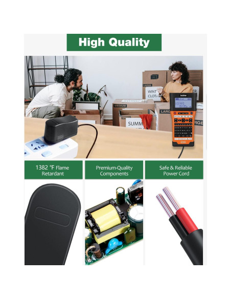 Adaptador de Alimentación 9V 1.6A Brother P-Touch AD-24