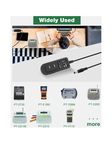 Adaptador de Alimentación 9V 1.6A Brother P-Touch AD-24